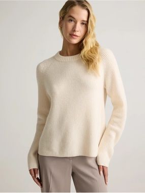Quince Cream Cashmere Fisherman Sweater
